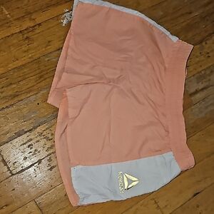 Reebok Peach and Gray Athletic Shorts
